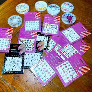 Lot bundle of unopened nail art stickers and appliqués large variety